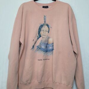 Vintage Camp David New Mexico Native American Oversized Sweater Size Large